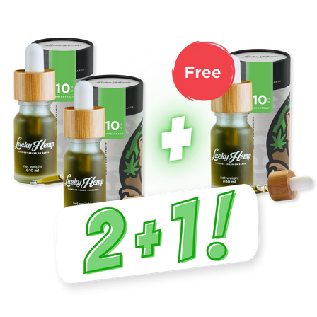 3 FOR 2 - 10% d'huiles de CBD