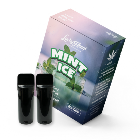 2x Pods Mint Ice Vape Pens Lucky Hemp